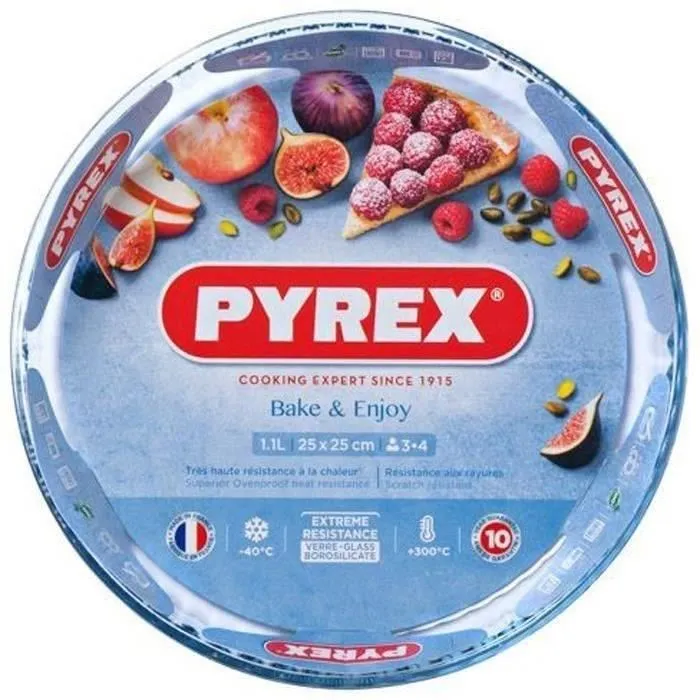 Pyrex Iconic'S Molde Tarta Plano Horno Vidrio Borosilicato 27,7x27,7x3,5 cm 0 Pyrex Iconic'S Molde Tarta Plano Horno Vidrio Borosilicato 27,7x27,7x3,5 cm 0