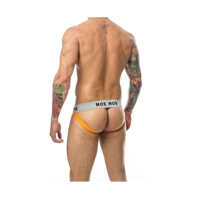 Tanga Mob Eroticwear Negro Naranja L 3