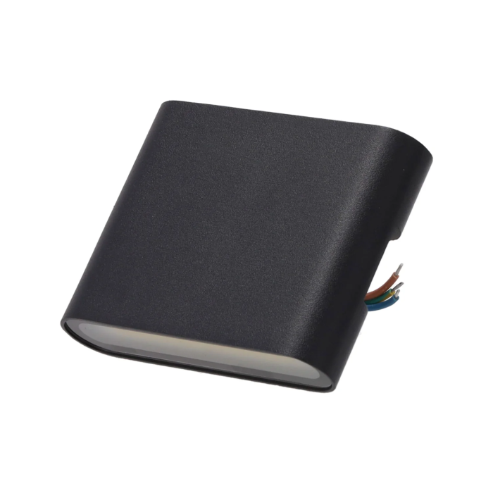 Aplique LED Medford 2x3W Negro Exterior Interior Aluminio COB 6W 600 Lúmenes 3