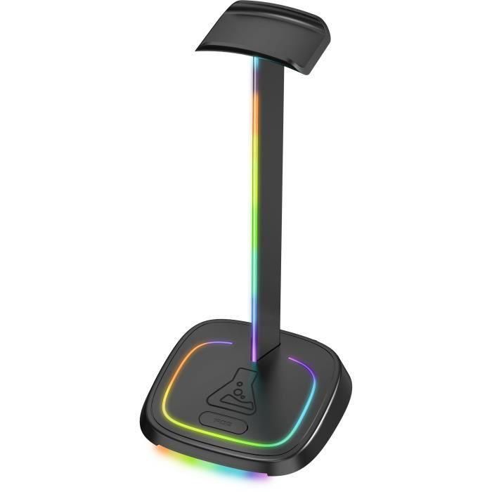 The G-Lab THE3760162052268 Soporte Auriculares Gaming K-STAND-NEON, Concentrador USB/USB-C, Iluminación RGB, Negro The G-Lab THE3760162052268 Soporte Auriculares Gaming K-STAND-NEON, Concentrador USB/USB-C, Iluminación RGB, Negro