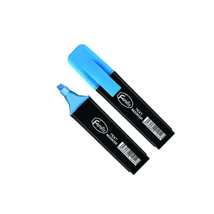 Marcador Fluor Forofis 250 Azul (Set de 12)