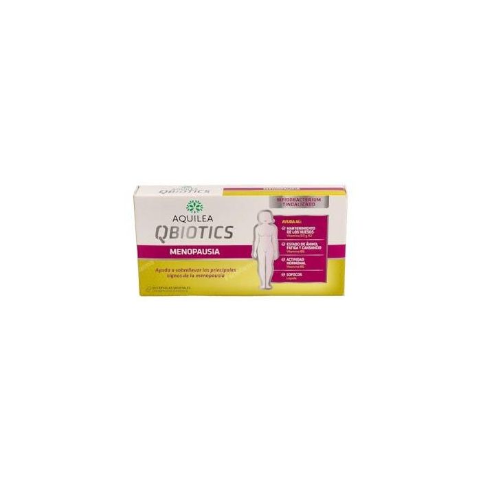 Aquilea QBIOTICS MENOPAUSIA Cápsulas para Síntomas de Menopausia (Sofocos, Peso, Ánimo, Huesos) con BPL1, Lúpulo y Vitaminas - 30 unidades