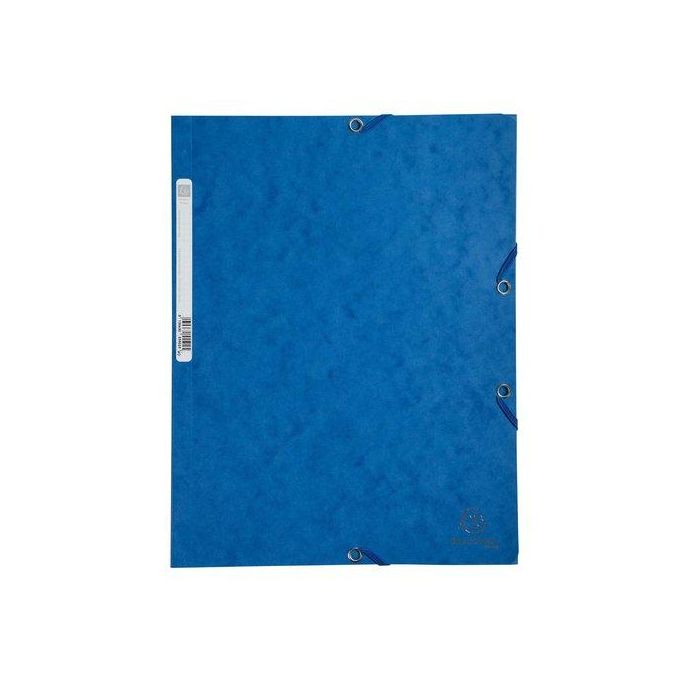 Carpeta De Gomas Y Solapas Exacompta Autentica Cartulina Lustrada A4 Con Etiqueta Azul