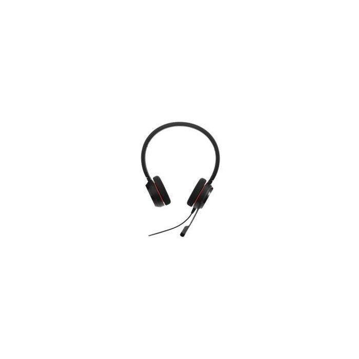 Jabra Evolve 20 Ms Stereo Auricular Profesional con Cancelación de Ruido y Micrófono Boom, USB Tipo A, Binaural, Negro 1