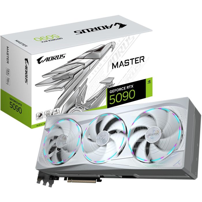 GIGABYTE AAAPV55620 Tarjeta Gráfica AORUS GeForce RTX 5090 MASTER ICE 32 GB GDDR7 512 bits NVIDIA DLSS 4 0 GIGABYTE AAAPV55620 Tarjeta Gráfica AORUS GeForce RTX 5090 MASTER ICE 32 GB GDDR7 512 bits NVIDIA DLSS 4 0