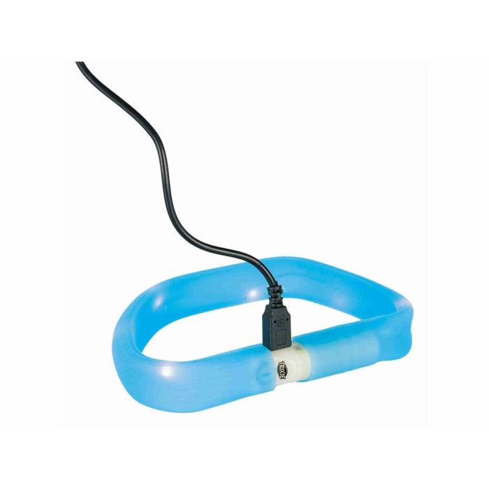 Collar LED para Mascotas Trixie Flash USB Azul M/L 4