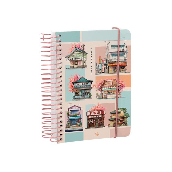 Agenda Espiral Liderpapel Sant Orini A6 2025 Dia Pagina Mosaico Papel 60 gr 4