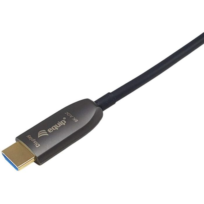 EQUIP Cable Óptico Activo HDMI 2.1 119421 25m 8K/60Hz HDR Ethernet ARC 48Gbps STP Chapado en Oro Negro 3