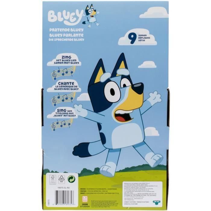 Peluche parlante - BLUEY - Bluey - 33 cm - Voz oficial - Tema musical 4 Peluche parlante - BLUEY - Bluey - 33 cm - Voz oficial - Tema musical 4
