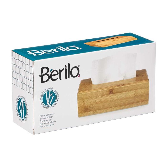 Caja Portapañuelos de Bambú Berilo 25x8x13 cm - Natural (12 Unidades) 2 Caja Portapañuelos de Bambú Berilo 25x8x13 cm - Natural (12 Unidades) 2