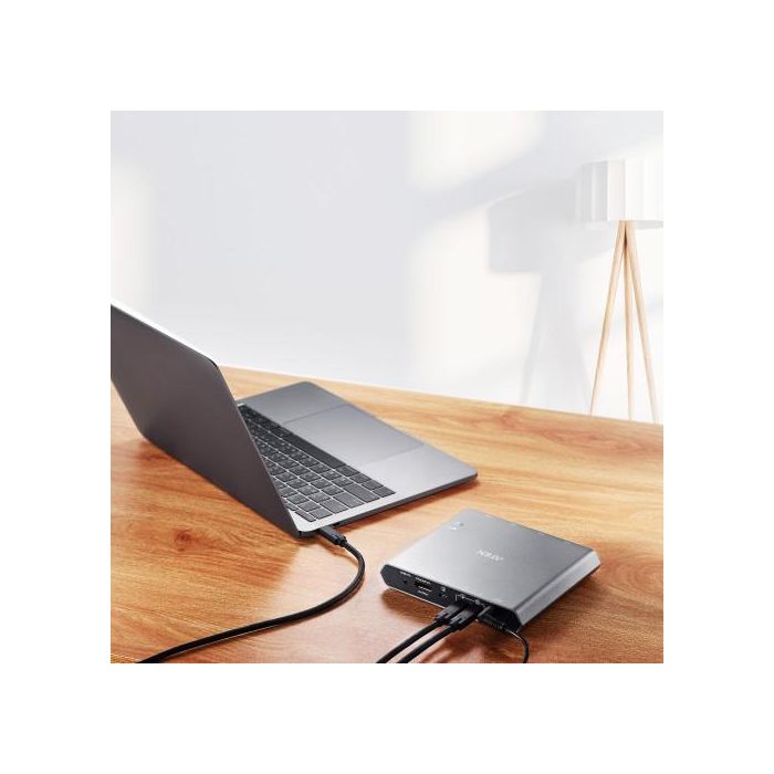 Aten 2-Port USB-C 4K DisplayPort KVM Dock Switch con Power Pass-through y USB 3.2