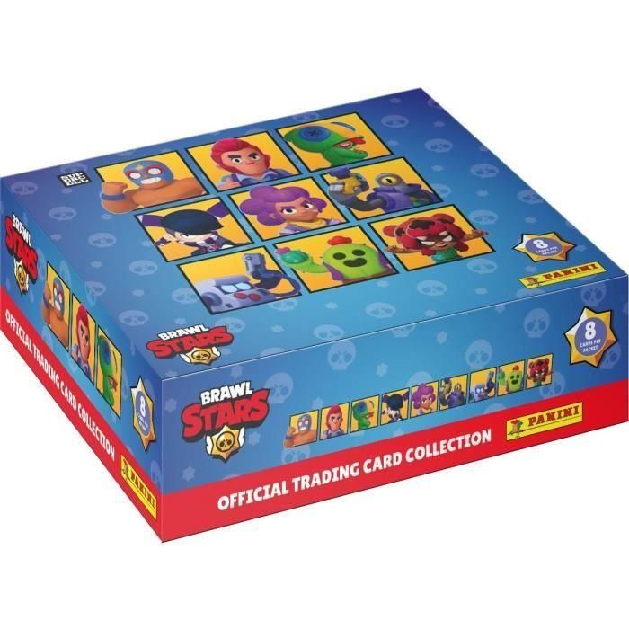 Panini PAN8051708026641 Caja de Trading Cards Brawl Stars - 18 Fundas con 144 Cartas Coleccionables