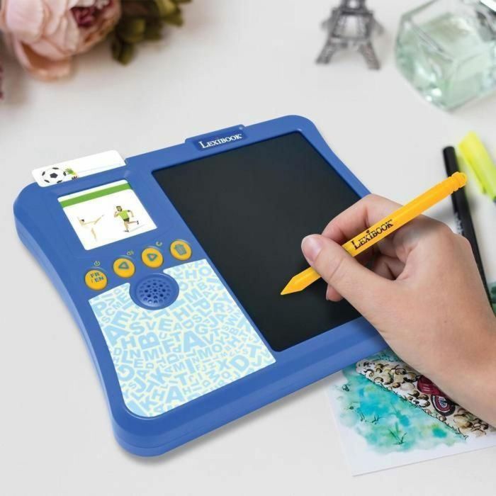 Lexibook AAAMF78148 - Libro Interactivo Bilingüe con 200 Tarjetas Educativas y Tableta de Dibujo - Aprendizaje Divertido 1