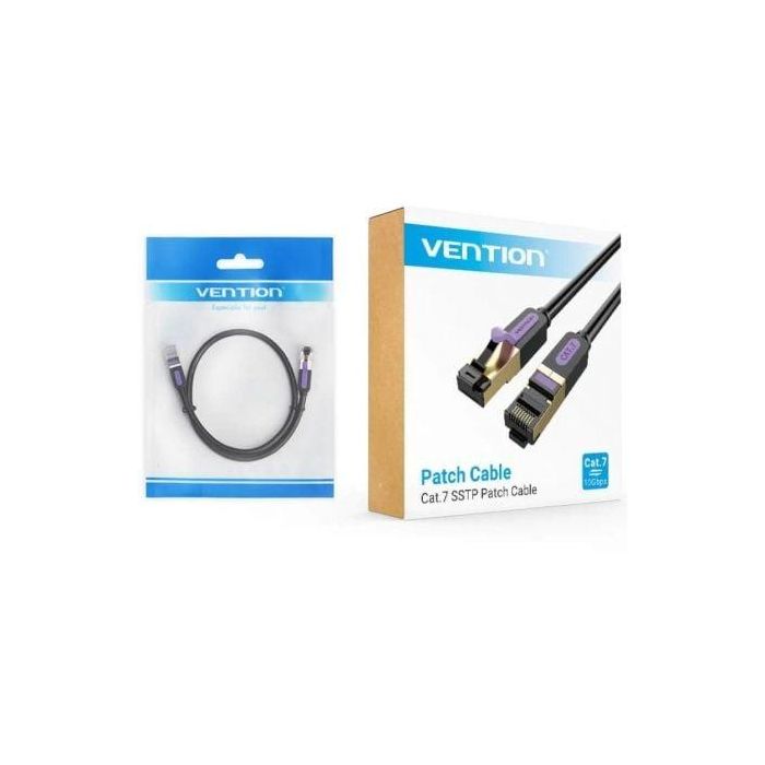 Vention ICDBF Cable de Red RJ45 SFTP Cat.7, 10 Gbps, 6m, Negro, Conector Chapado en Oro 1