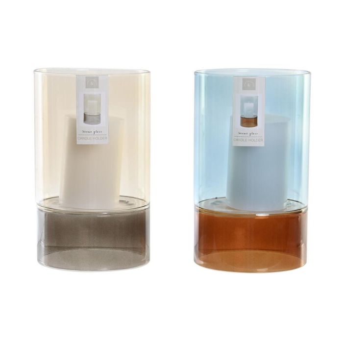 Portavela Urban DKD Home Decor Gris Azul 13 x 21 x 13 cm Set de 2 (2 Unidades) Portavela Urban DKD Home Decor Gris Azul 13 x 21 x 13 cm Set de 2 (2 Unidades)
