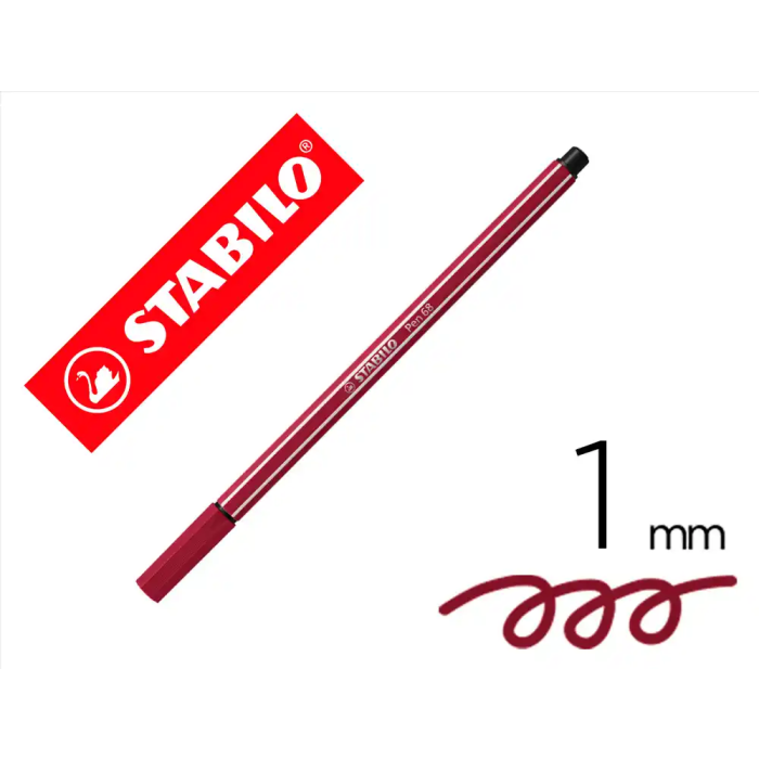 Stabilo Rotulador Pen 68 Acuarelable Purpura Punta Gruesa 1mm