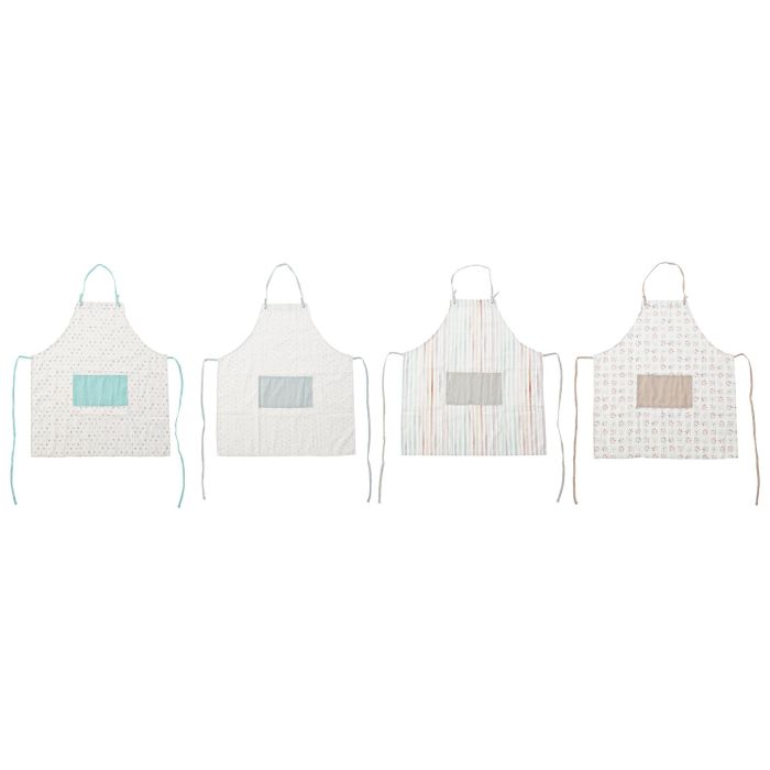 Delantal Shabby DKD Home Decor Blanco Multicolor 0.1 x 110 x 70 cm (12 Unidades) 1 Delantal Shabby DKD Home Decor Blanco Multicolor 0.1 x 110 x 70 cm (12 Unidades) 1