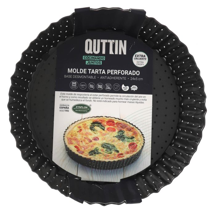 Molde para Tarta Desmontable Perforado 24x5 cm Quttin (12 Unidades) 10 Molde para Tarta Desmontable Perforado 24x5 cm Quttin (12 Unidades) 10