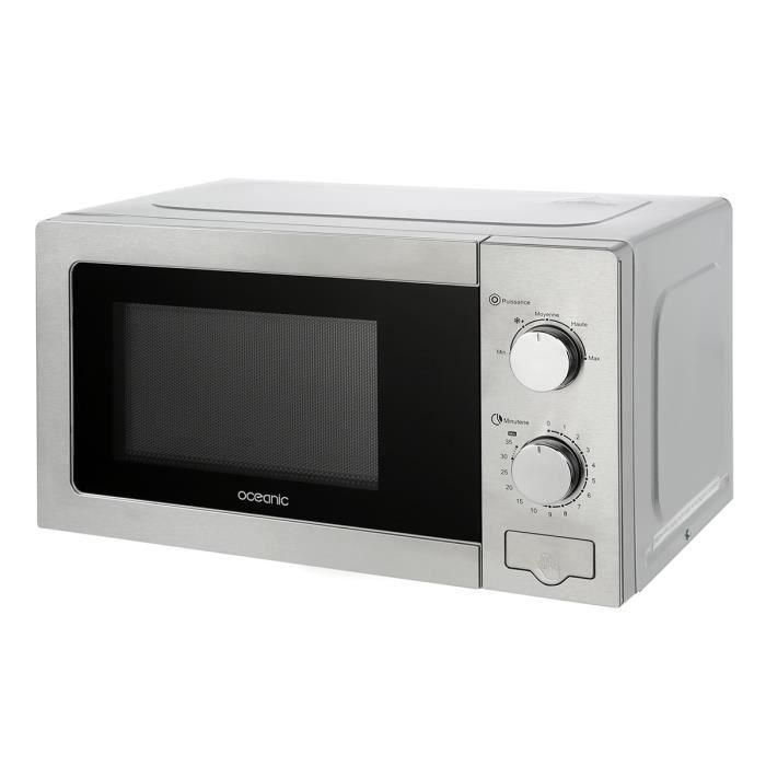 Oceanic MO20S Microondas Independiente Monofunción, 20 Litros de Capacidad, 700 W de Potencia, Color Plateado 1 Oceanic MO20S Microondas Independiente Monofunción, 20 Litros de Capacidad, 700 W de Potencia, Color Plateado 1