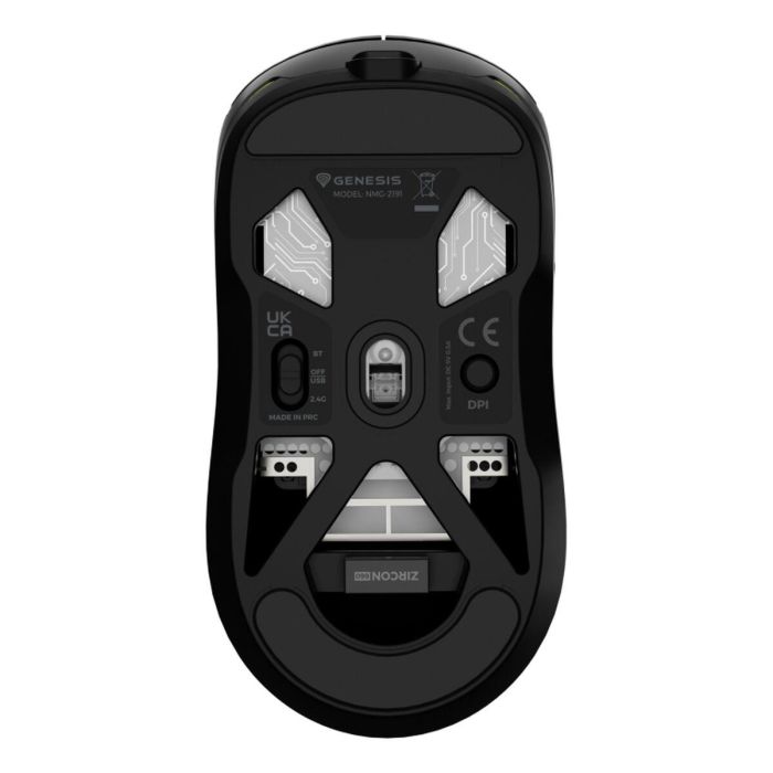 GENESIS Zircon 660 Ratón Gaming Óptico 12000 DPI, Triple Conectividad Inalámbrico/Bluetooth/USB, 59g Peso Ligero, Mano Derecha 3
