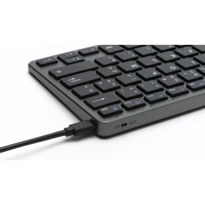 Bluestork Teclado TKL Bluetooth + 2.4Ghz PC - Gris y Negro BLU3760162067750 2