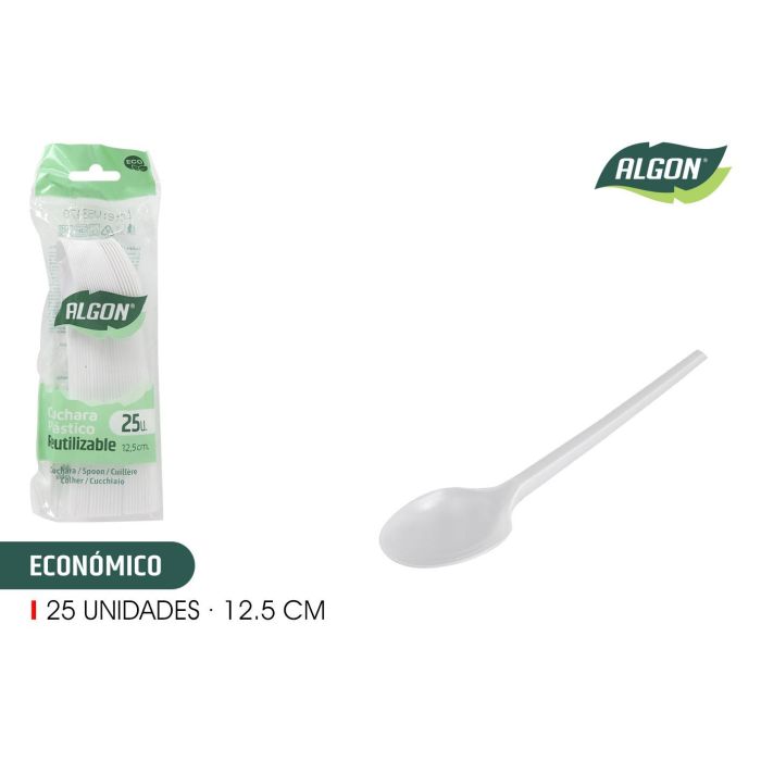 Set de 25 cucharas ecológicas Post-Café 12.5 cm Algon (48 Unidades) Set de 25 cucharas ecológicas Post-Café 12.5 cm Algon (48 Unidades)