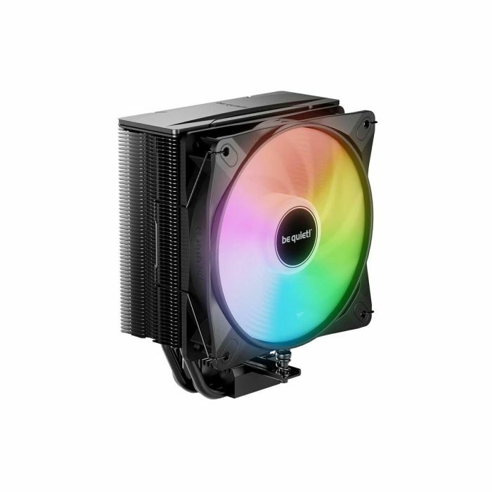 be quiet! Pure Rock 3 LX - Disipador de CPU de aire, 4 tubos de calor, 120mm PWM, TDP 190W, compatibilidad LGA 1851/1700/1200 & AM5/AM4, iluminación LED multicolor, Negro