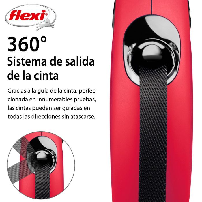 Flexi New Classic Correa de Cinta 5 Metros Talla S Rojo 1 Flexi New Classic Correa de Cinta 5 Metros Talla S Rojo 1