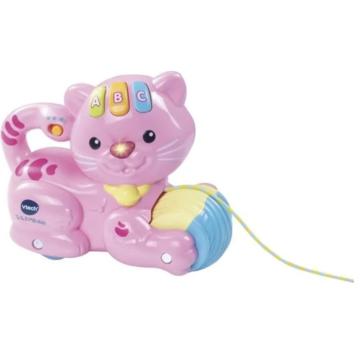 Vtech Baby 1,2,3 P'tit Chat Rose Gatito Interactivo Sonidos y Luces para Niñas de 12 a 36 Meses