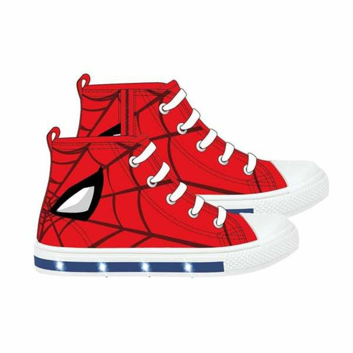 Zapatilla loneta suela pvc con luces alta spiderman t031 1 Zapatilla loneta suela pvc con luces alta spiderman t031 1