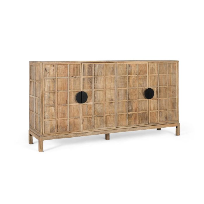 Giner y Colomer Aparador 4 Puertas Madera Maciza Mango 175 cm Natural 1