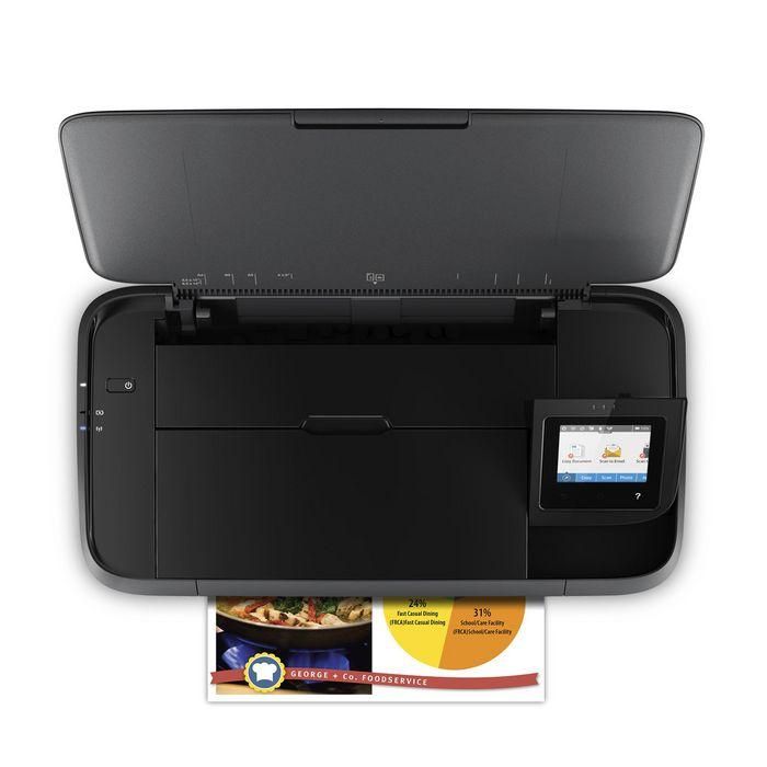 HP OfficeJet 250 Impresora Multifunción Portátil (Imprime, Escanea, Copia) con Wi-Fi Direct y Batería de Larga Duración 2
