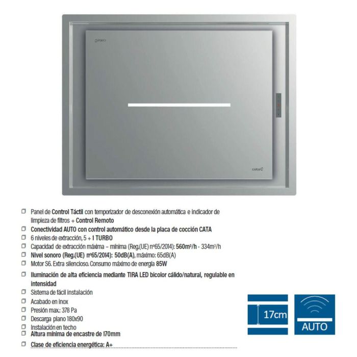 Campana Convencional Cata BENNU SLIM 900X Acero 4