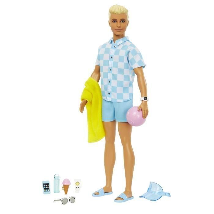 Barbie Hpl74 Muñeco Ken La Película Día de Playa con Traje de Baño Azul y Accesorios Barbie Hpl74 Muñeco Ken La Película Día de Playa con Traje de Baño Azul y Accesorios
