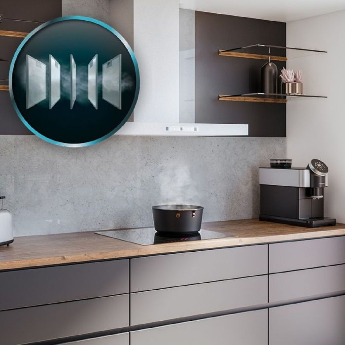 Cecotec Campana Convencional Bolero Flux TT 908000 Slim 90 cm Blanco A++ 3 velocidades 15 Cecotec Campana Convencional Bolero Flux TT 908000 Slim 90 cm Blanco A++ 3 velocidades 15