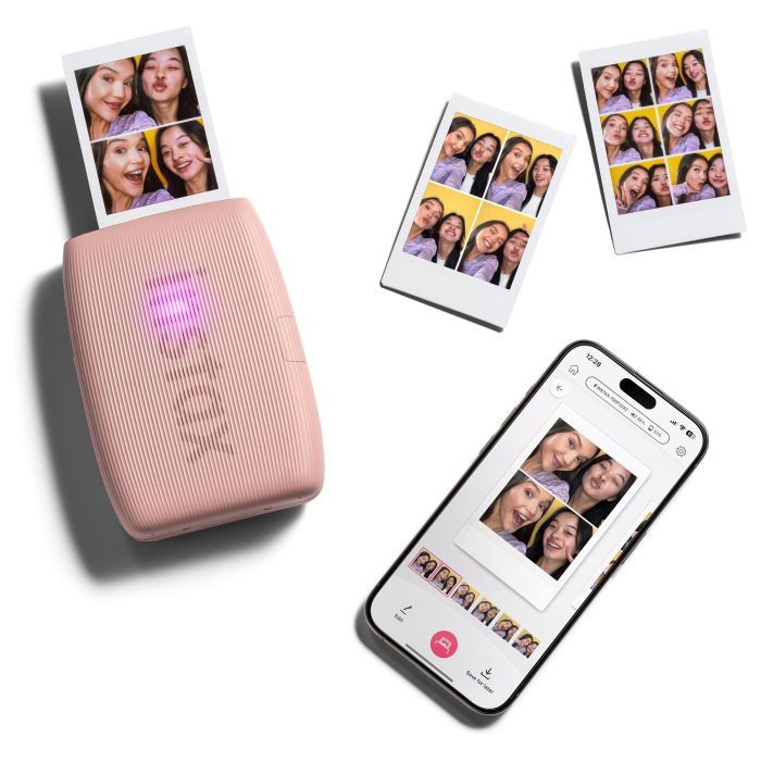 Fujifilm Instax Mini Link 3 - Impresora de fotos instantáneas compacta, conexión inalámbrica, efectos AR, modo collage, USB-C, impresión desde vídeo, ideal para selfies