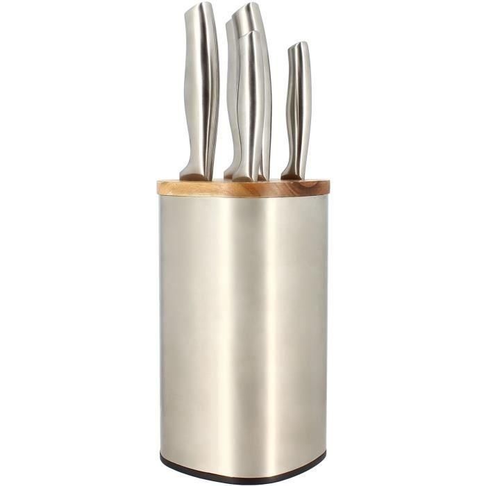 Bloque de cuchillos de 5 piezas - MENASTYL - 5041070 - Acero inoxidable - Madera Bloque de cuchillos de 5 piezas - MENASTYL - 5041070 - Acero inoxidable - Madera