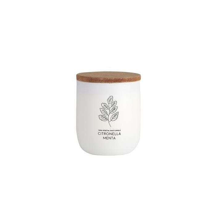 Vela Vaso Blanco Citvasm Citronela-Menta 7X9Cm 1Ud Vela Vaso Blanco Citvasm Citronela-Menta 7X9Cm 1Ud