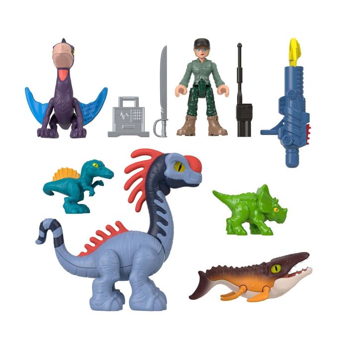 Imaginext Jfr25 Pack Figuras Dinosaurios Jurassic World: El Renacer, 6 Figuras Acción, 1 Humano, 5 Dinosaurios, Lanzador Proyectil, +3 Años 2 Imaginext Jfr25 Pack Figuras Dinosaurios Jurassic World: El Renacer, 6 Figuras Acción, 1 Humano, 5 Dinosaurios, Lanzador Proyectil, +3 Años 2