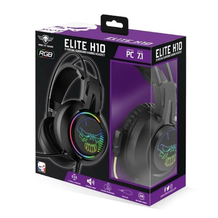 Auricular con Micrófono Spirit of Gamer Elite H10 Negro 1 Auricular con Micrófono Spirit of Gamer Elite H10 Negro 1