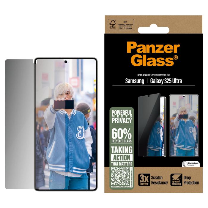 PanzerGlass Protector de Pantalla de Privacidad para Samsung Galaxy S25 Ultra 1