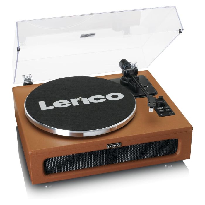 Lenco LS-430BN Tocadiscos de tracción por correa con Bluetooth, 4 altavoces integrados, 33/45 RPM, color marrón 12