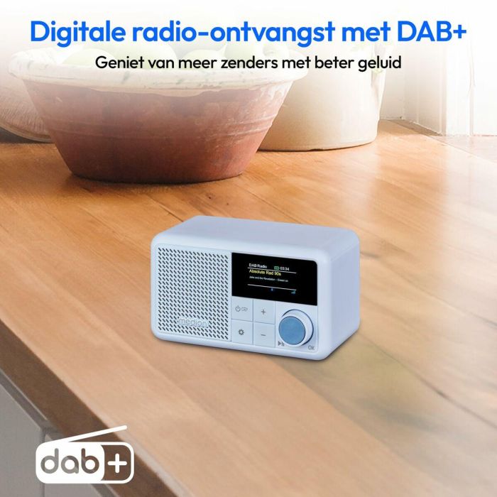 Medion AAAQH12606 Mini Radio Portátil DAB/FM Mono 2W RMS Azul 11