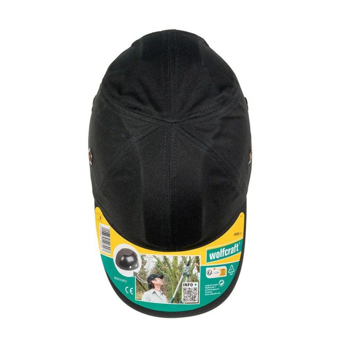 Wolfcraft Gorro de Protección Negro (CE) 4969000 para Trabajos Ligeros y Jardinería 2