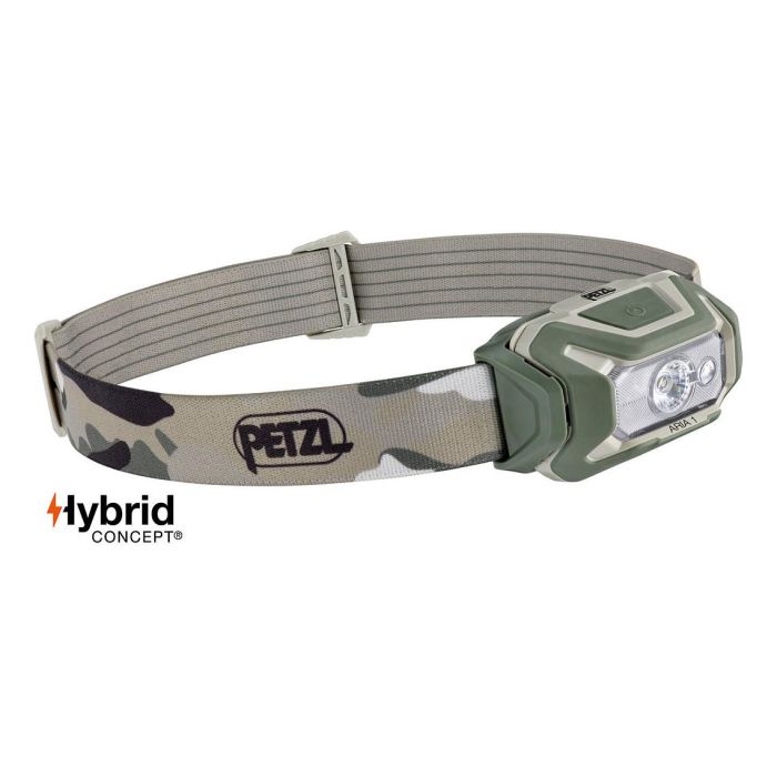 Petzl ARIA 1 Linterna Frontal Estanca 350 Lúmenes Camo 3 Pila AAA/LR03 Incluidas PET3342540840171