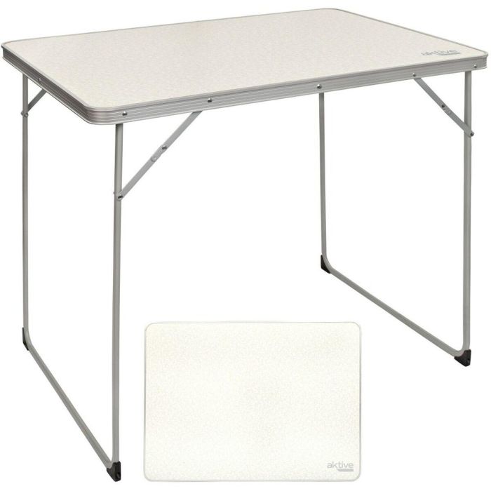 Mesa Plegable Aktive Blanco 80 x 70 x 60 cm (4 Unidades) 4