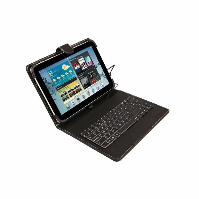 Funda para Tablet y Teclado Silver Electronics 111916040199 Qwerty Español 9"-10.1" 2