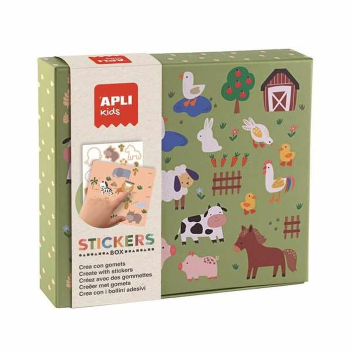 Juego de pegatinas gomets los animales y su habitat con 8 láminas y 8 hojas de gomets 2 Juego de pegatinas gomets los animales y su habitat con 8 láminas y 8 hojas de gomets 2