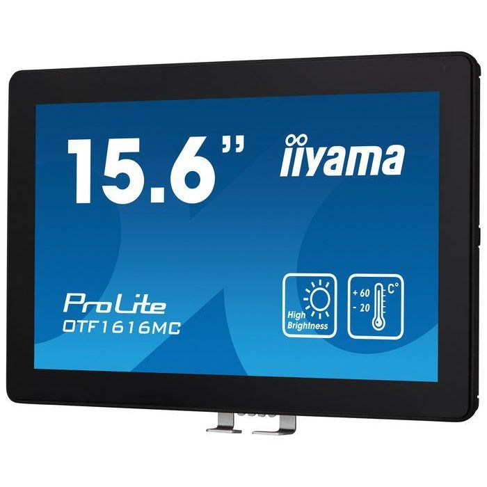 iiyama OTF1616MC-B1 Monitor Táctil 15.6" Full HD 1920x1080 Pixeles HDMI DP USB Negro 3