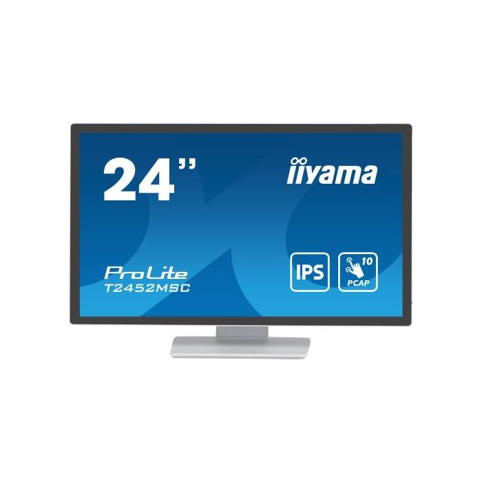 Monitor Iiyama 24" White Bonded Pcap 10P Touch, 1920X1080, Ips-Panel, Flat Bezel Free Glass Front, Hdmi, Displayport, 360Cd/M² (With Touch), Usb Hub 2X 3.0, Speakers (T2452MSC-W1) Monitor Iiyama 24" White Bonded Pcap 10P Touch, 1920X1080, Ips-Panel, Flat Bezel Free Glass Front, Hdmi, Displayport, 360Cd/M² (With Touch), Usb Hub 2X 3.0, Speakers (T2452MSC-W1)